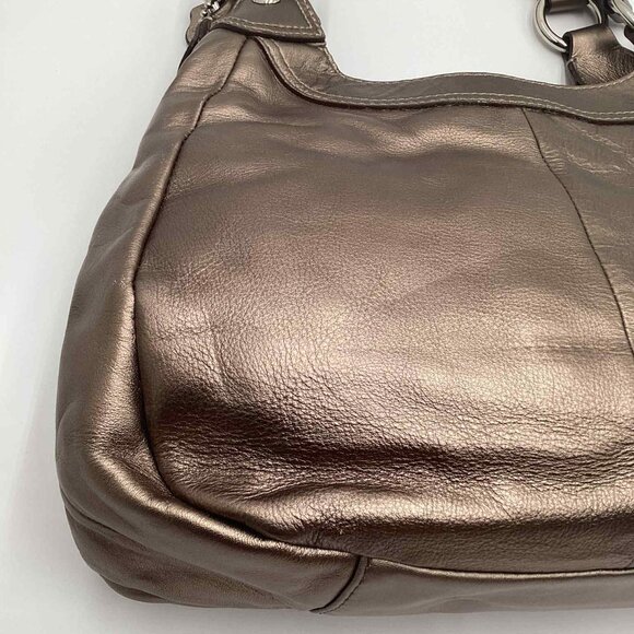Coach Soho Lynn Metallic Bronze Leather Buckle Shoulder Bag - Picture 12 of 12